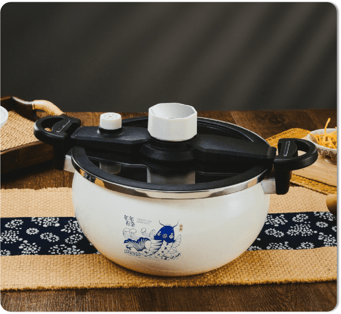 悦礼·搪瓷微压锅LH-TG22       